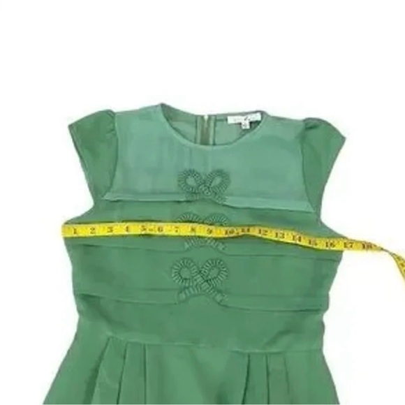 ModCloth Ara Green Vintage‑Inspired Pleated Dress Classic Fit & Flare Size S - Picture 5 of 8